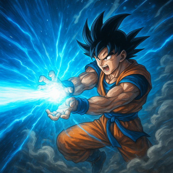 「かめはめ波」や「波動拳」の動きでスイングをする